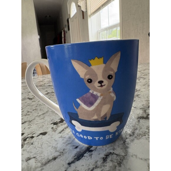 Chihuahua Dog Coffee Mug "It's Good to be a King" Pfaltzgraff 16 Oz - Picture 3 of 5